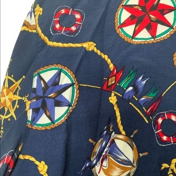 VINTAGE | Women’s Navy Nautical Bomber Windbreaker Zip Up Jacket | Size XL - Picture 10 of 16